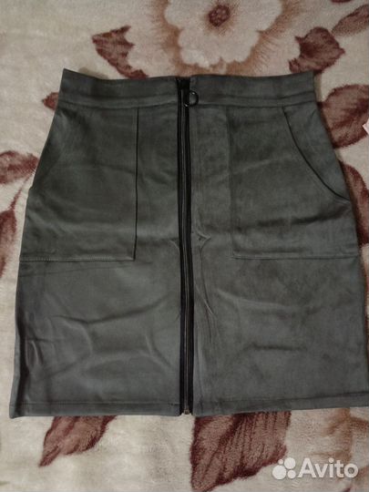 Мини юбка велюр