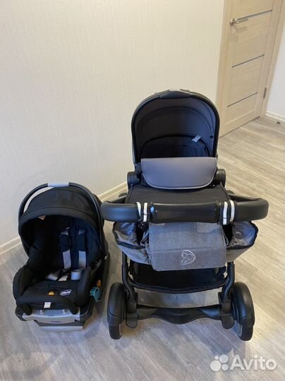 Коляска трансформер 3 в 1 chicco fully