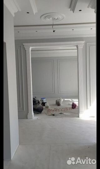 Установка потолочные лепка шпаклёвка