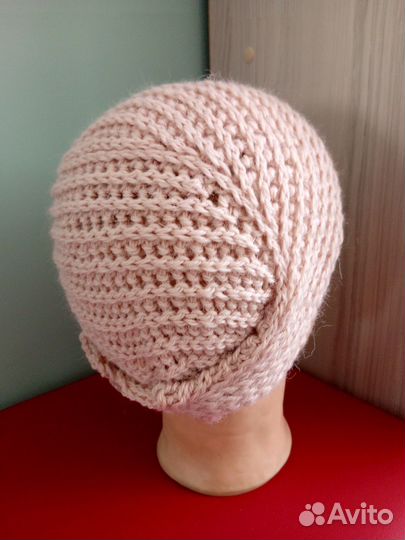 Шапка косынка теплая