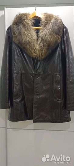 Кожаная куртка мужская зимняя