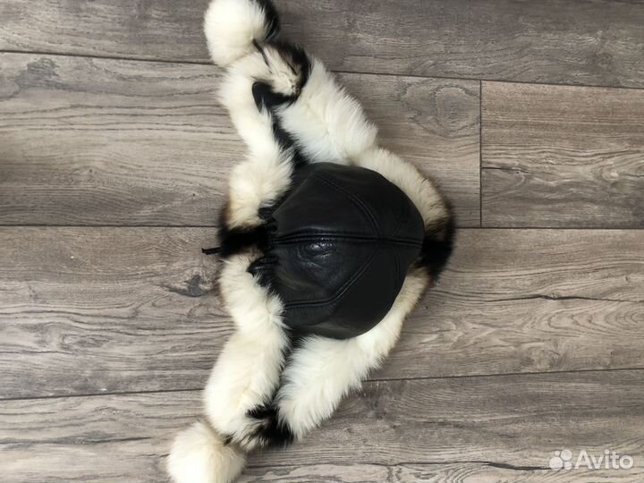 Шапка натуральный мех, кожа