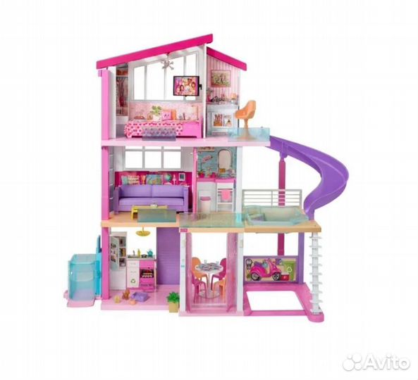 Кукольный домик для Барби с бассейном и лифтом
