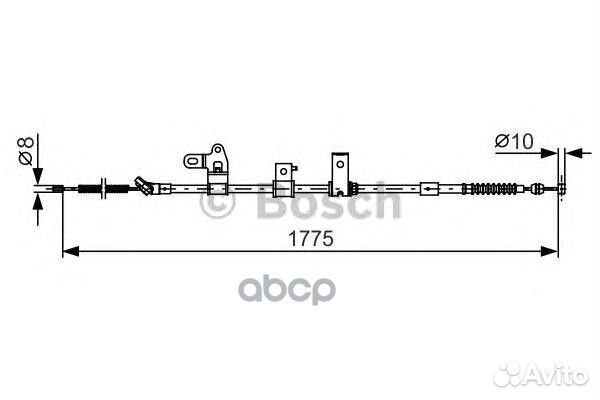 Трос ручника левый Toyota/Bosch/ 1987482347 Bosch