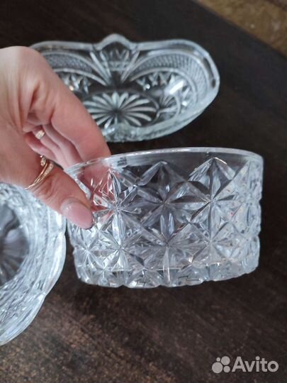 Ваза конфетница хрусталь