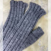 Теплые зимние митенки из итальянской пряжи