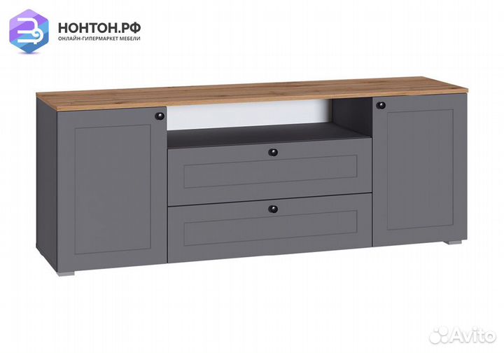 Тумба под тв Остин 16.47 серый графит / дуб крафт