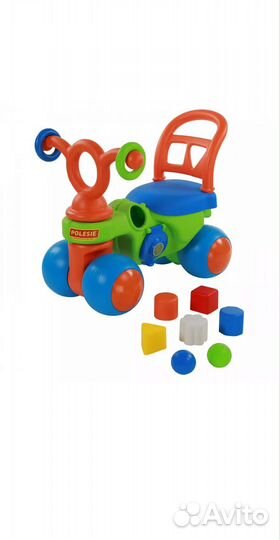 Машинка Каталка с кубиками