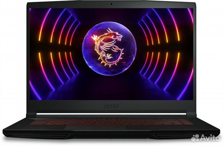 Ноутбук игровой MSI GF63 Thin 12VE-1038XRU, 15.6, IPS, Intel Core i5 12450H 2ггц, 8-ядерный, 16гб DD