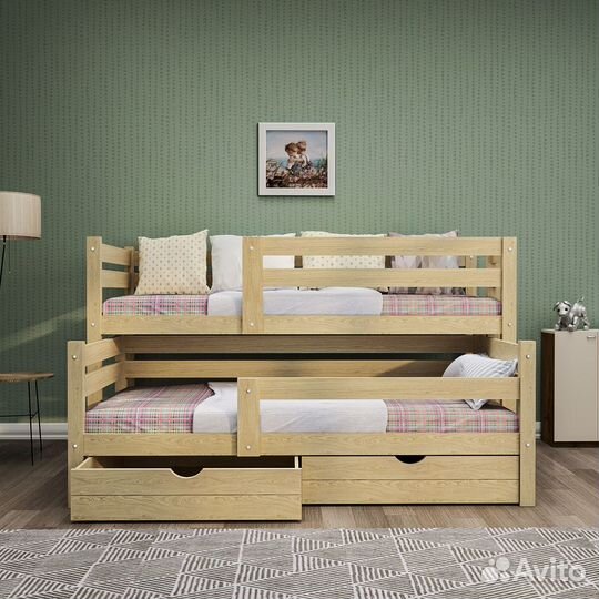 Двухъярусная кровать для двух детей