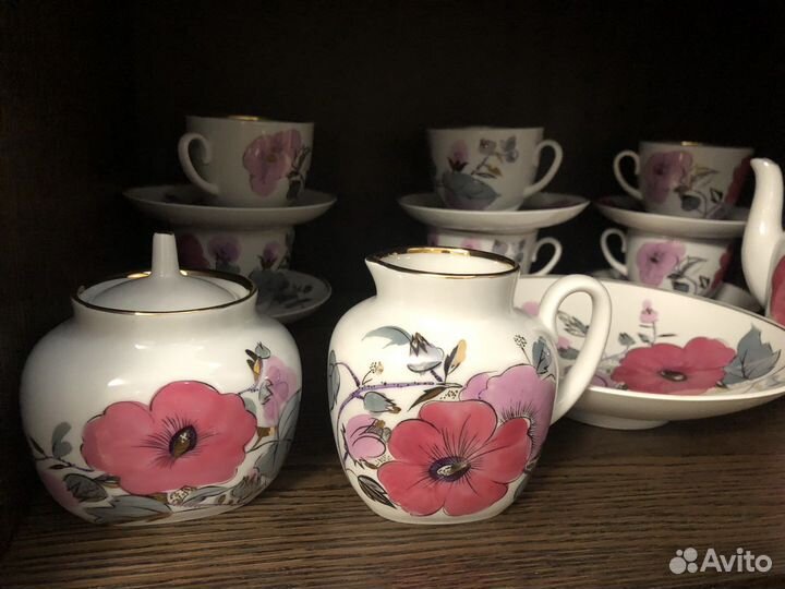 Чайный сервиз розовая ветка лфз