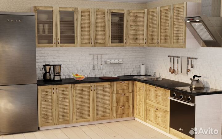 Кухня Селена дуб болтон 2,4*2,2 м модульная