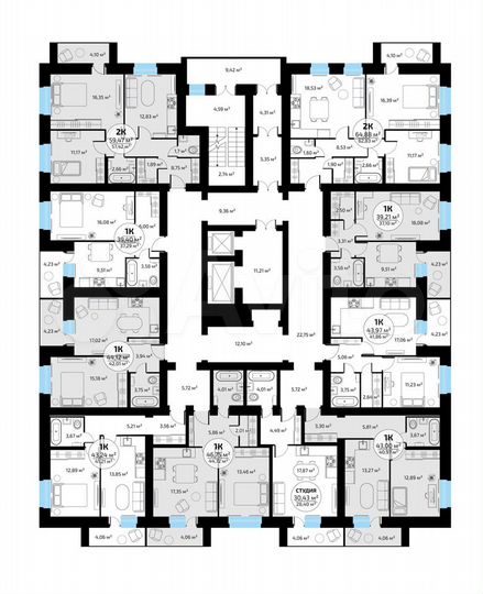 1-к. квартира, 41,2 м², 14/16 эт.