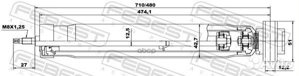 Амортизатор задний GAS.twin tube 05656587R Febest