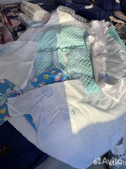 Конверт и покрывало на выписку весна лето