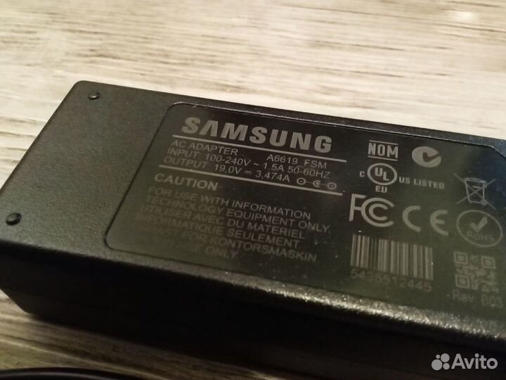 A6619-FSM блок питания Samsung 19V 3.474A 66W