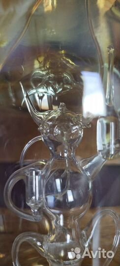 Графин с чертиком СССР стекло