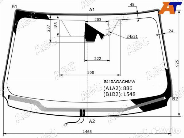 Стекло лобовое toyota RAV4