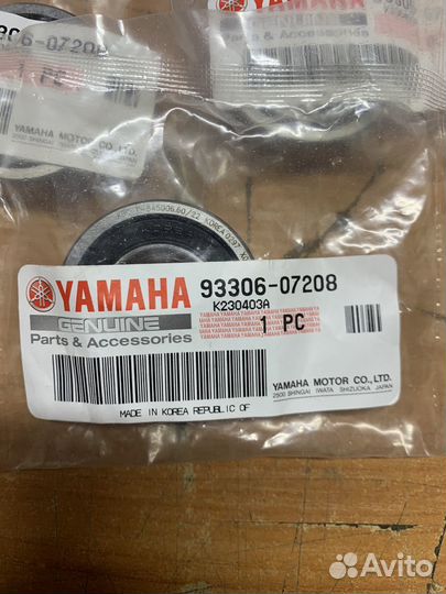 Подшипник переднего колеса Yamaha 93306-07208-00