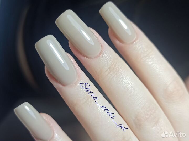 Маникюр гель лак наращивание модель
