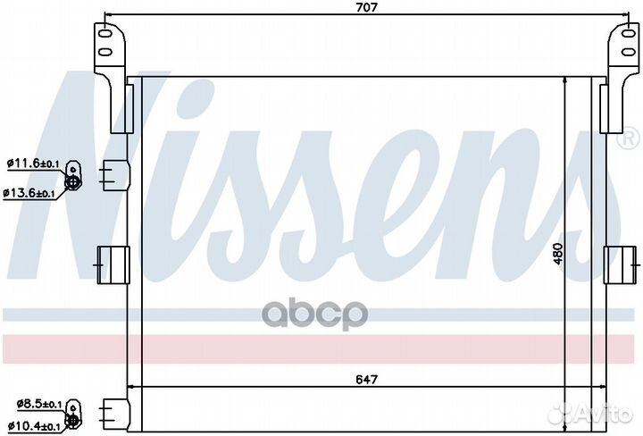 Радиатор кондиционера 94918 Nissens