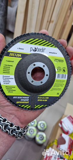 Диск лепесковый циркониевый d 125х22,2 Pobedit