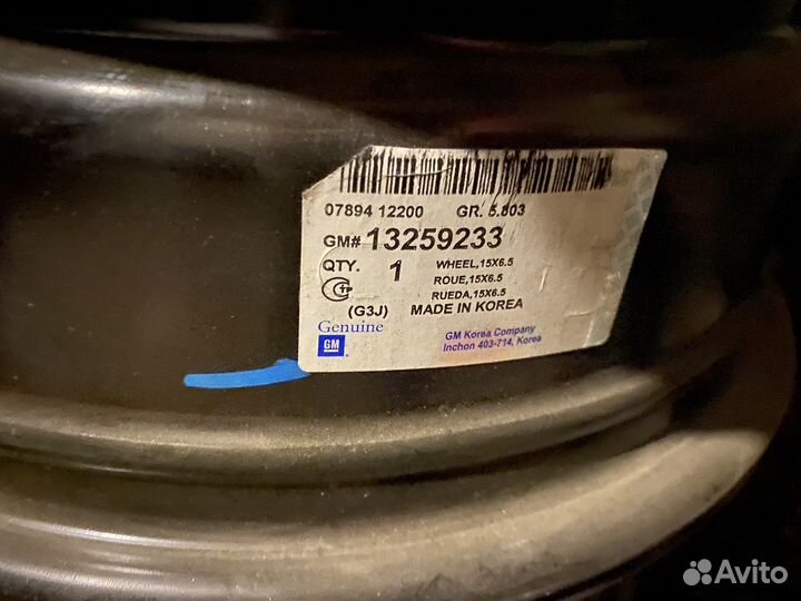 Р15 диски 5/105 на Aveo T300