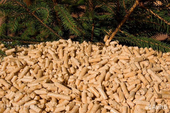 Пеллеты древесные, топливные гранулы 6 и 8 мм