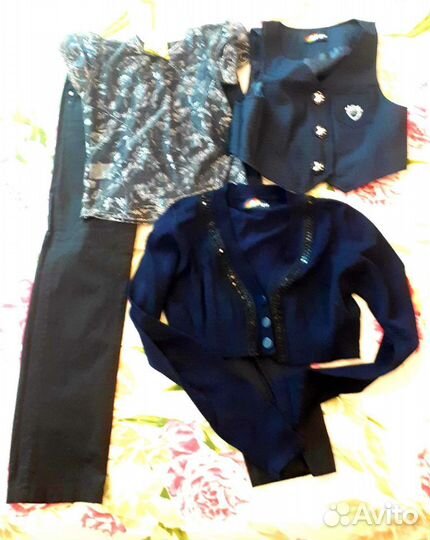 Пакет новой одежды для девочки до 9-10лет