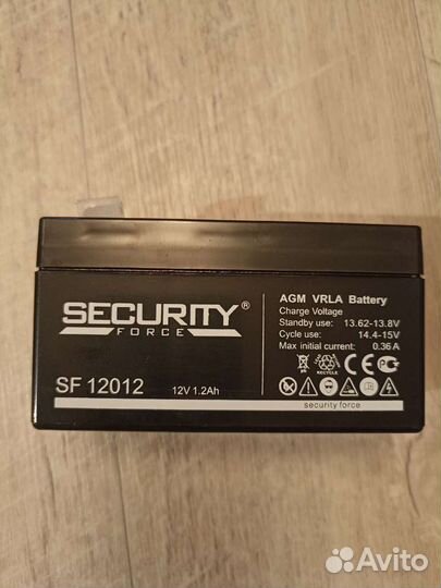 Аккумулятор 12в 1,2ач Security Force SF 12012
