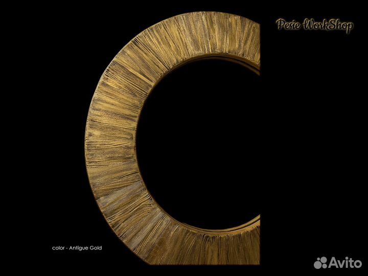 Зеркало круглое Gold Antigue