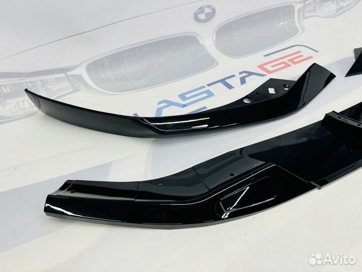 Сплиттер BMW G30 рест черный глянец