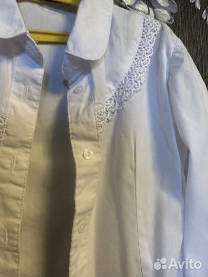 Рубашка школьная для девочки 128