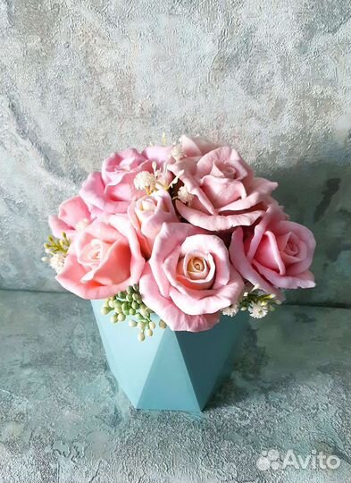 Букеты цветов из мыла пионы,лилии,розы