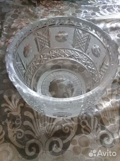 Конфетница ладья ваза хрусталь