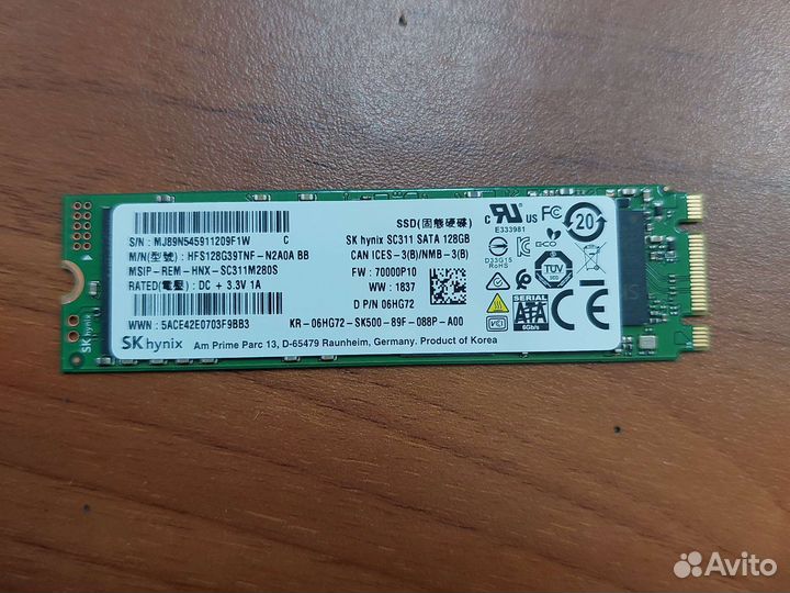 Жесткий диск М2 hynix 128Gb
