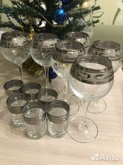 Набор бокалы и стопки Гусь Хрустальный