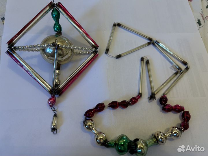 Елочная игрушка СССР стеклярус