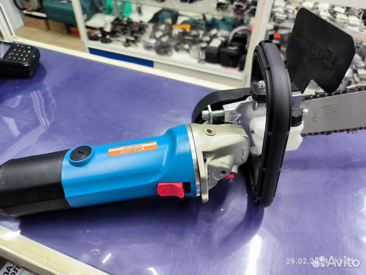 Электропила цепная насадка на ушм