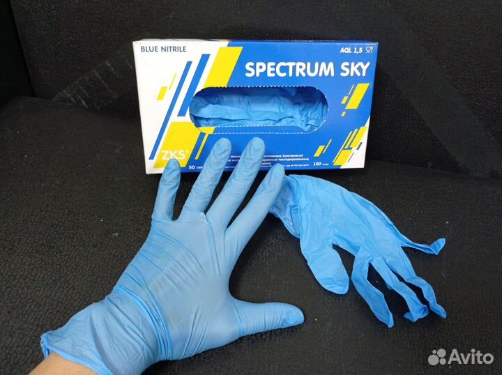 Перчатки нитриловые XS, S, M