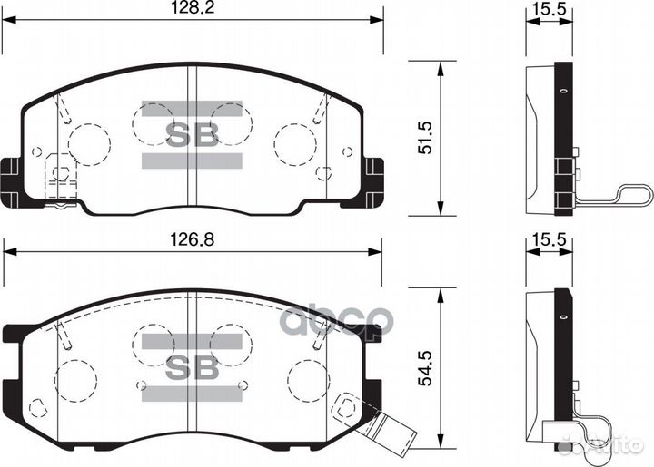 Колодки тормозные дисковые перед SP1433 Sangsin