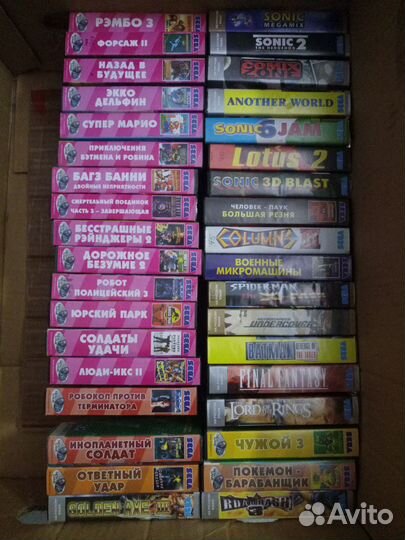 Картриджи для sega mega drive