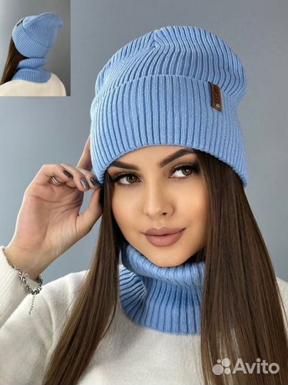 Комплект шапка и снуд