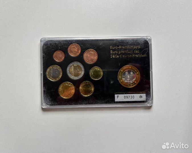 Набор коллекционых монет Евро, нумизматика
