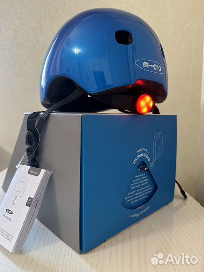 Шлем детский защитный Micro -синий S (Новый)