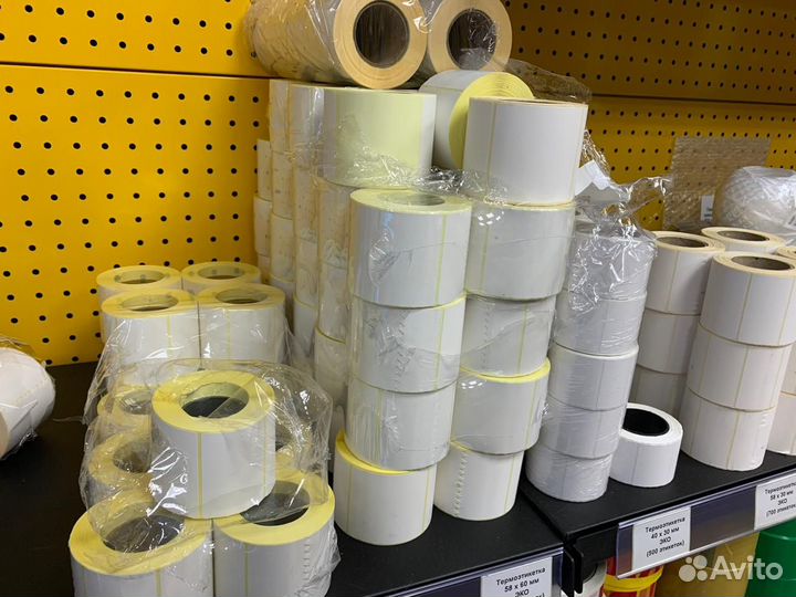 Термоэтикетки для принтера С риббоном