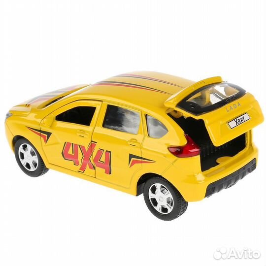 Машина LADA Xray Спорт 12 см желтая металл инерция Технопарк xray-sport