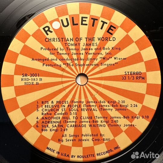 Tommy James – Christian Of The World (США 1971г.)