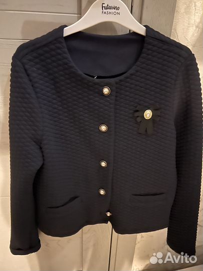 Пиджак школьный синий 146-150