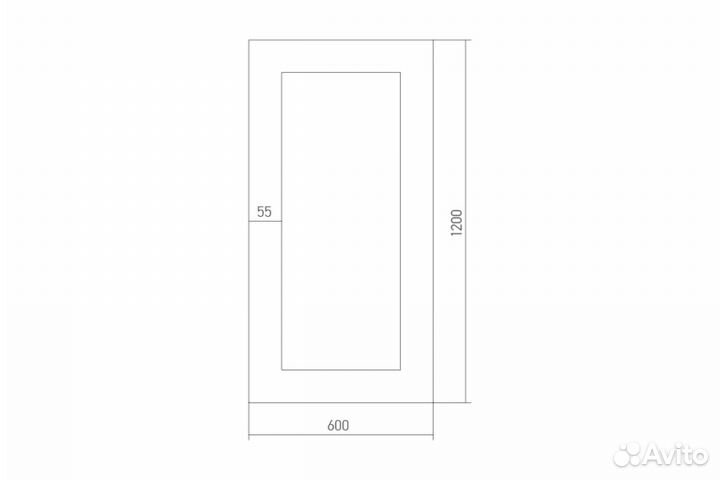 Зеркало Mixline Венге 60 х 120 см